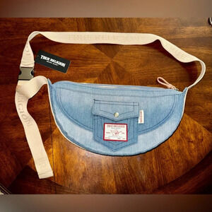 NWT True Religion Denim Hobo Style Crossbody with Adjustable Straps Y2K